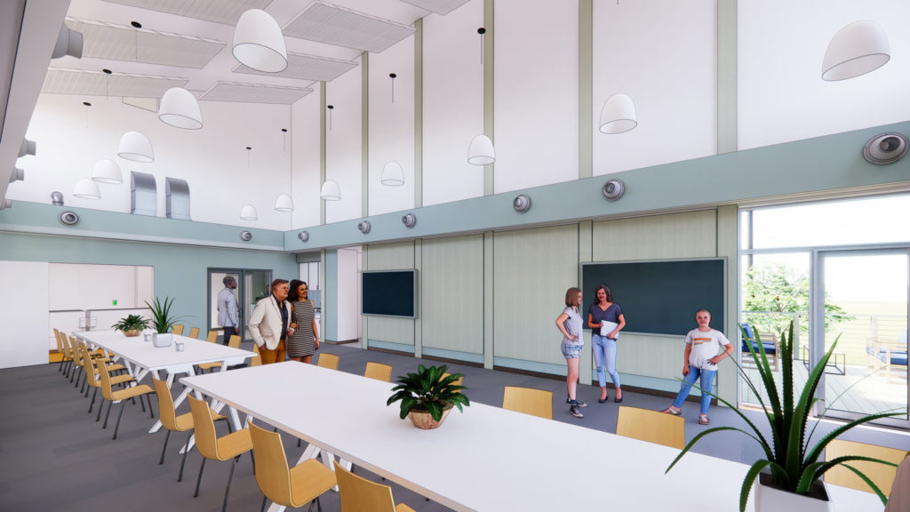Rendering of the River Room at the Ryan Resilience Lab