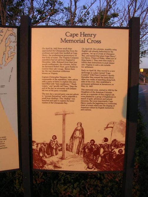 Cape Henry Historic Marker