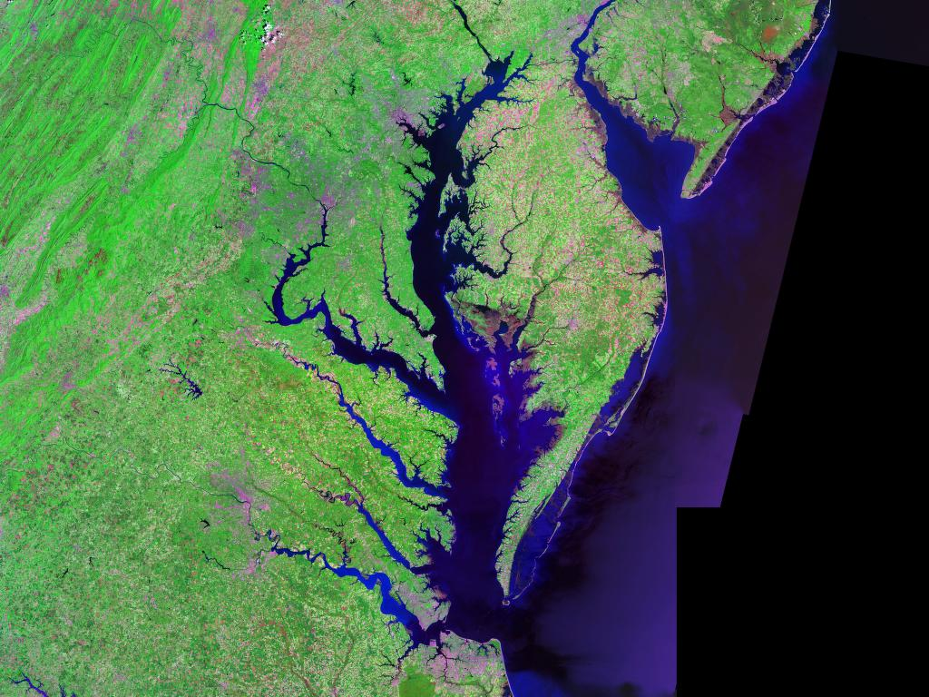 Satellite image of the Chesapeake Bay